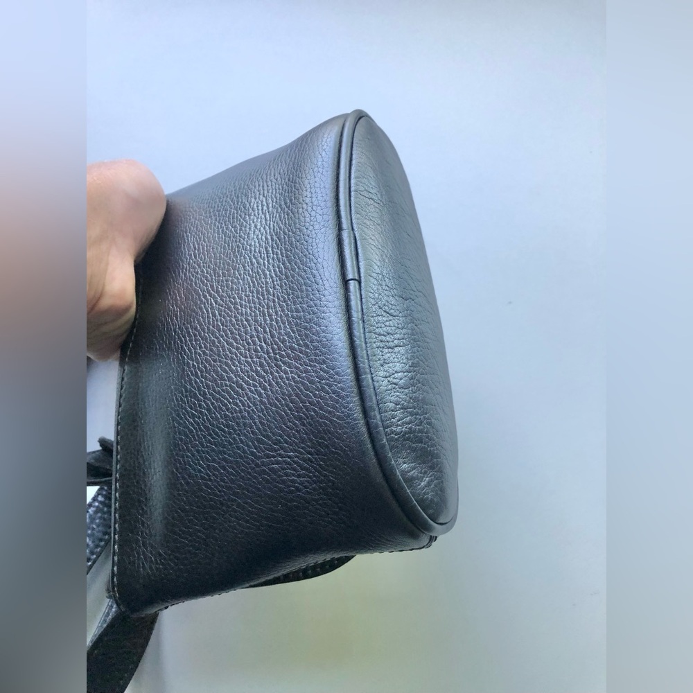 Vintage Coach Black Leather Small Sonoma Flap Crossbody #4919 with creed error - Picture 5 of 13